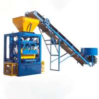 Automatic hollow block QT4-24 cement brick making machine video widely used block for sale