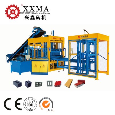 Hot sell Automatic compressed earth block machine QT4-15 Small soil paver block maker making machine price